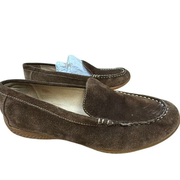 "Coach" Women's Brown Suede Loafers SZ 8 Driving Shoes Designer Preppy Old Money - Picture 4 of 9